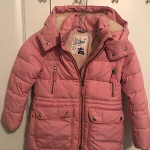 J. Crew Hooded Coat, Size S (6-7), Pink, Very Good Condition